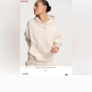 Victoria's Secret NATURAL Sweatshirt with Red Embroidery